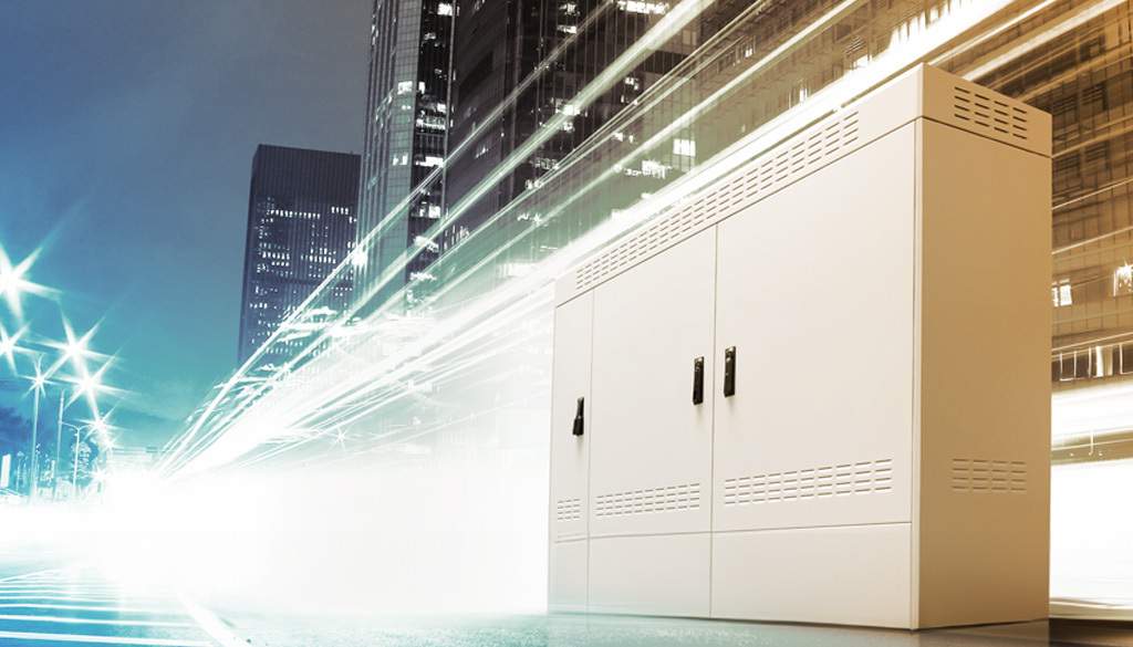BAS multifunction cabinet for active outdoor fiber network equipment